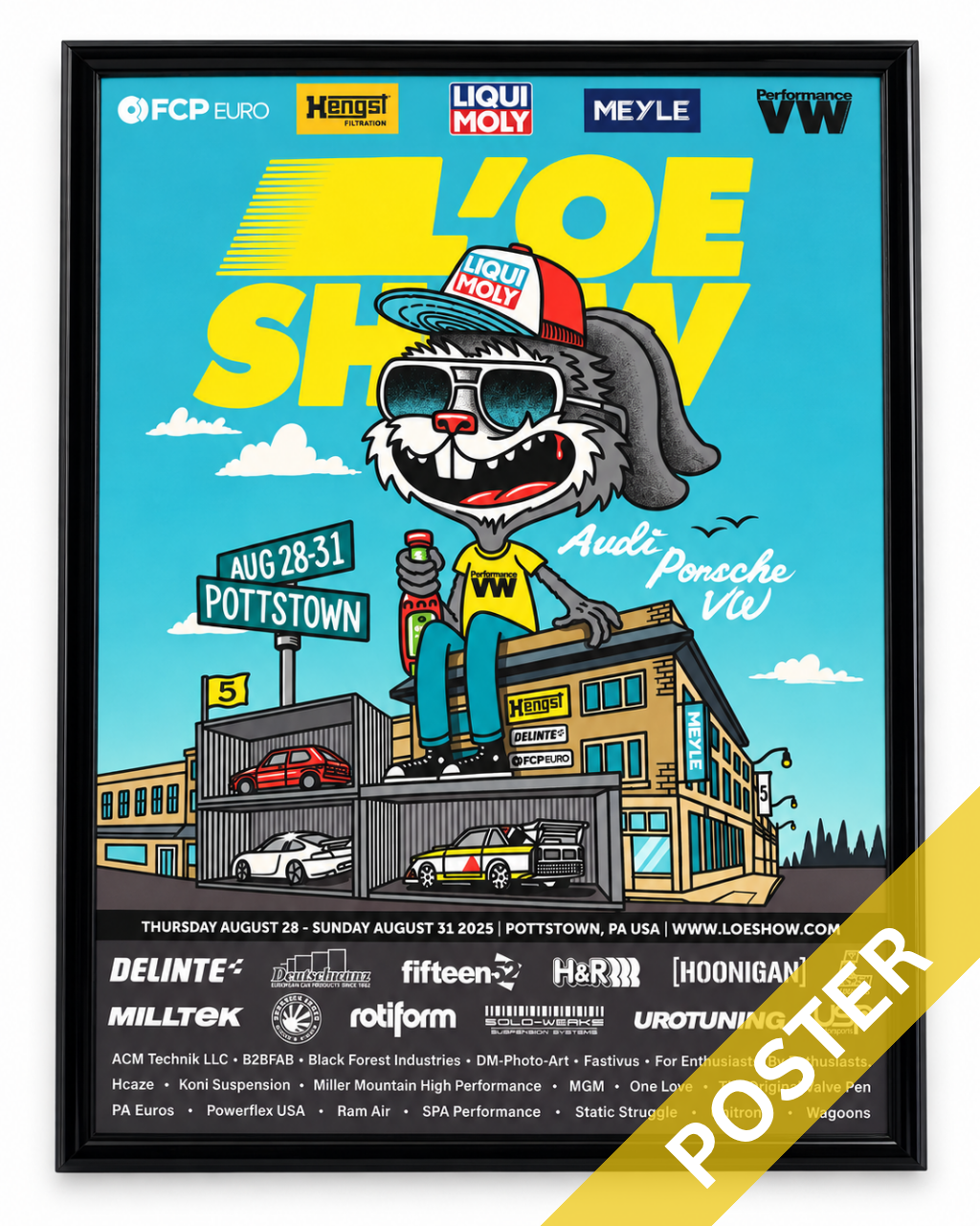 L'oe Bunny on Containers Poster