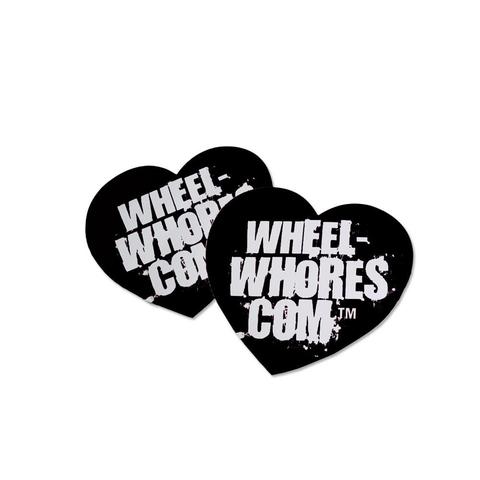 Wheel Whores Small Black Heart Sticker Pack